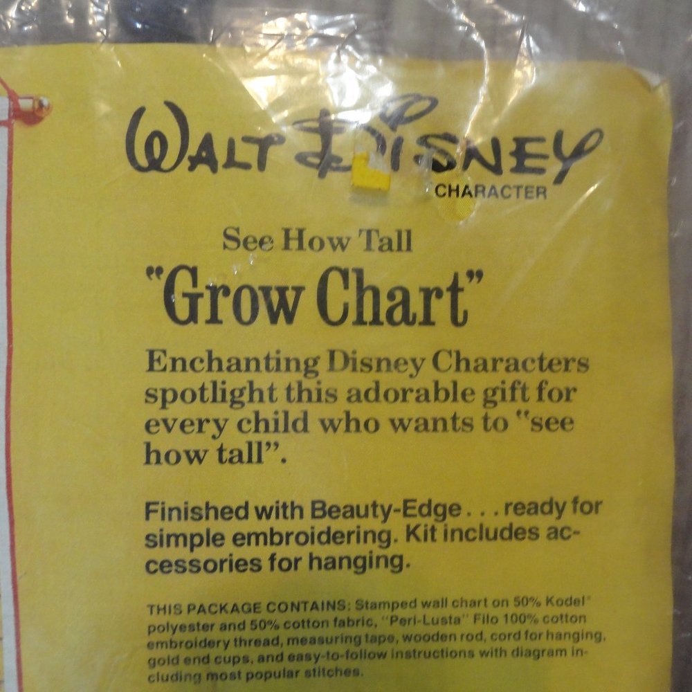 Walt Disney needle craft Grow Chart Kit~Pluto~Cats~Cute~NOS~ - Picture 2 of 4